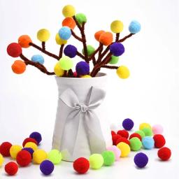 Pompom sortido 8/10/15/20/25/30mm, bolas macias e fofas, pompons mistos para artesanato diy, decoração de casamento, brinquedo infantil, suprimentos de costura - Image 6
