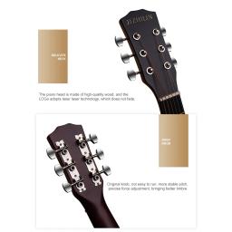 Guitarra acústica clássica Basswood com Starter Kit, instrumento musical para iniciantes e adultos, Gig Bag, 38" - Image 2