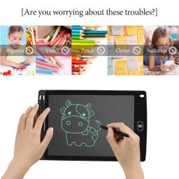 Prancheta eletrônica para crianças, tela LCD, tablet de escrita, pintura gráfica digital, almofada de escrita colorida, brinquedos, 8,5" - Image 5