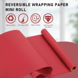 Rolo De Papel De Embrulho, Adequado Para Embalagem De Presente Embalagem Transporte Artesanato, Rolo De Papel Kraft Vermelho 30cm 11,8" - Image 3
