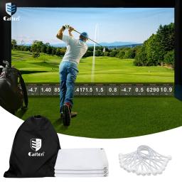 Tela de projeção de exibição de impacto do simulador de bola de golfe Caiton, material de pano branco interno, alvo de exercício de golfe - Image 1