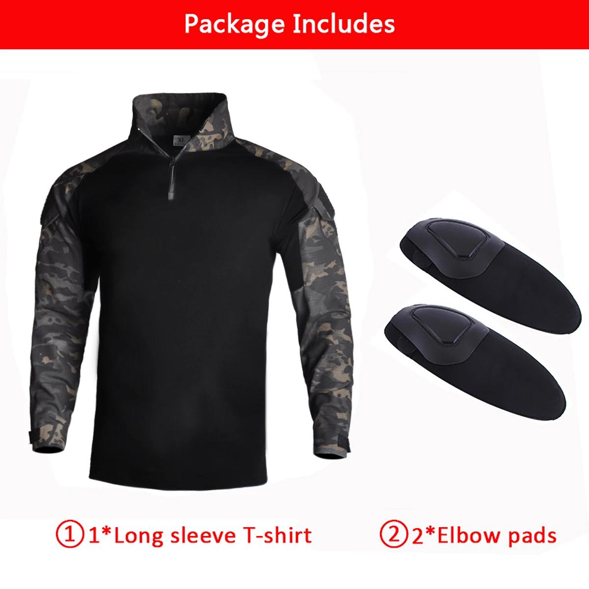 Terno Camo tático ao ar livre para homens Uniforme de escalada Airsoft Calças de carga Paintball Camisa de combate Pano de acampamento resistente ao desgaste de caminhada - Image 1