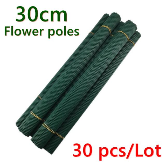 Varas Artificiais de Flores Verdes para Casamento e DIY - Acessórios de Material Floral de 30cm