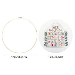 CrossStitch Calendário do Advento Kit de Bordado de Natal Instruíções de Inverno Fios Coloridos Kit de Bordado Iniciantes Adultos - Image 6