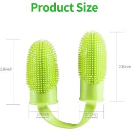Pet Finger Toothbrush Kit Super macio, escova de dentes dupla, cuidados dentários para cachorros, gatos e pequenos animais de estimação - Image 3