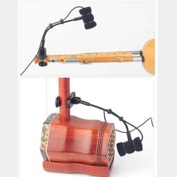 Flauta Microfone Suportes Mic Clipe Flauta, Oboé, Piccolo, Hulusi, erhu, Xiao Tambor, Musical Instrument Rack, Monte Shell Só, nenhum cabo - Image 2
