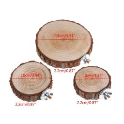 Round Wooden Stand Board para Pet, Bird Cage Poleiro, Poleiros Plataforma, Poleiros para Chinchilla, Squirrel Birds, Resin Toy, Novo, 6 cm, 8 cm, 10cm - Image 6