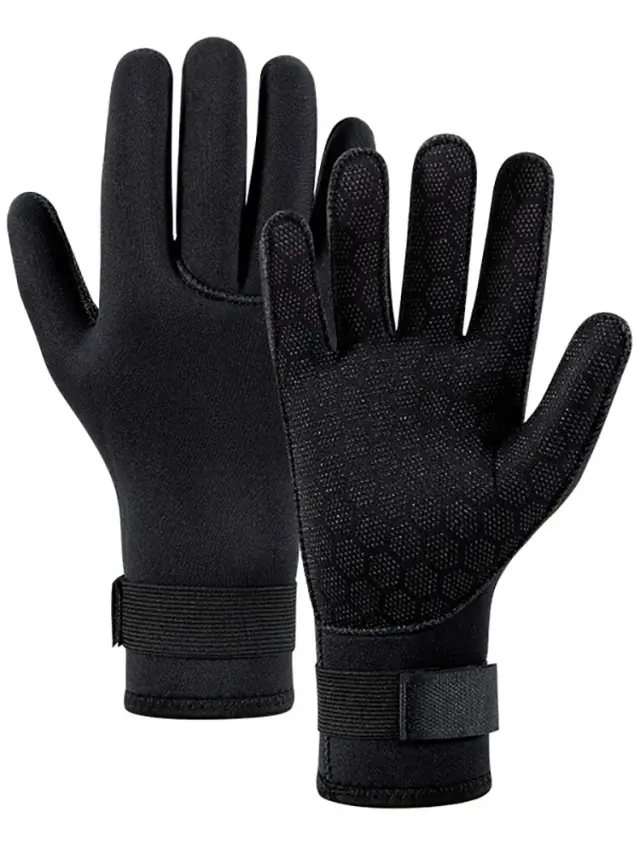 Luvas de Neoprene Antiderrapantes para Mergulho, Remo e Pesca Submarina - Aquecimento e Conforto em 3mm