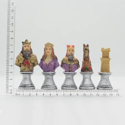 Medieval Samurai Bust Chess Character, Character Tema Cavaleiro, Brinquedo Educativo, Table Game, Resina pintada, Collectible Gift - Image 5