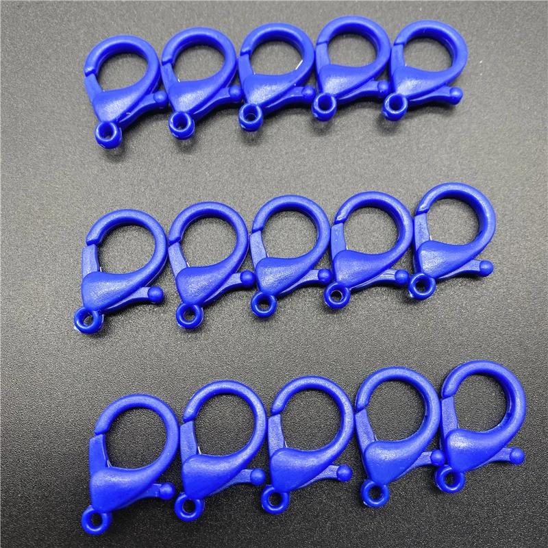 Colorido plástico lagosta fecho ganchos, conectores finais para fazer jóias, DIY acessórios em cadeia, 26mm, 10pcs por lote - Image 1