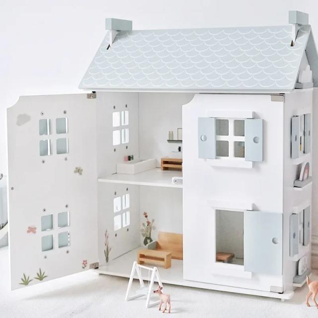 Casa de Bonecas de Madeira Princesa Villa - Brinquedo DIY Interativo