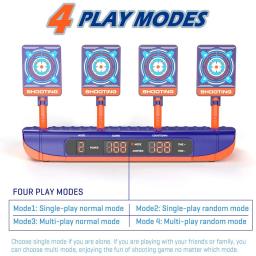 Para armas nerf balas tiro alvo 4 modos pontuação digital auto reset alvo criança jogo de tiro brinquedos para crianças 2 a 4 anos de idade - Image 4