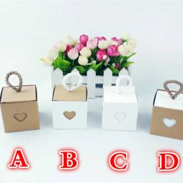 Caixa De Presente De Papel Kraft Vintage, Embalagem De Doces, Caixa De Papelão De Casamento, Sacos De Biscoito, Sacos De Presente, Embrulho Suprimentos, 10Pcs - Image 5