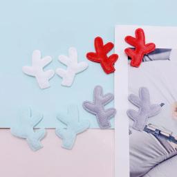 50 pares/lote 2.8*3.5cm dois lados feltro 3d veado antler acolchoado apliques para diy enfeites de natal clipe de cabelo decoração remendos - Image 6