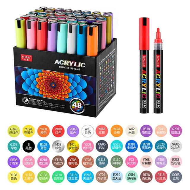 Conjunto Completo de Marcadores Acrílicos para Caligrafia e Esboços em Diversas Superfícies