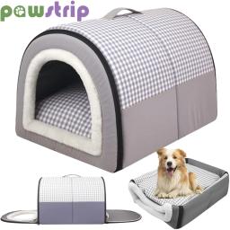 Casa dobrável removível para animais de estimação, Cama de dormir macia e aconchegante para cães e gatos pequenos e médios, canil portátil - Image 1