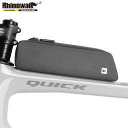 Rhinowalk bolsa para tubo superior de bicicleta, bolsa frontal tpu para ciclismo com parafusos ou alças, à prova d'água, à prova de vento, cascalho, bolsa para quadro superior de bicicleta de estrada, nova - Image 1