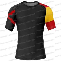 Camisa de praia com guarda império espanhol, swimwear tops de mergulho, camisa de surf, Rash Guards, verão, água, 2024 - Image 2