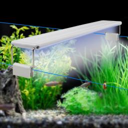 Luz impermeável do aquário com alto brilho, luz do aquário, iluminação da caixa, decoração para planta, plugue EU, branco e azul, 18-48cm - Image 1