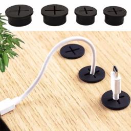 Rodada Flexível Silicone Cabo Grommets, Rubber Grommets, Mesa, TV Console Hole Cover, Wire Organizer for Desktop Cable Pass - Image 4