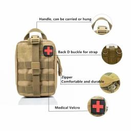 Kits táticos de primeiros socorros, bolsa médica de emergência, caça ao ar livre, carro, acampamento, molle, ferramenta de sobrevivência, organizador de bolsa edc - Image 2