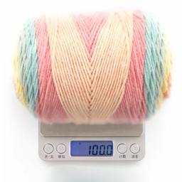 Fio de algodão de malha manual DIY, Rainbow Cake Yarn, tingimento de segmento, 5 fios de leite, 100g, 1PC - Image 6