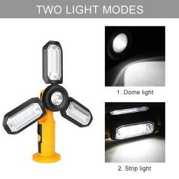 Dobrável smd led luz de trabalho powrful led lanterna acampamento caminhadas emergência multifunções recarregável iluminação deformável - Image 4