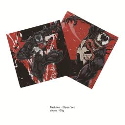 Venom Tema Descartável Conjuntos de Louça para Crianças, Decoração de Festa, Balões, Aniversário, Menino e Menina - Image 4