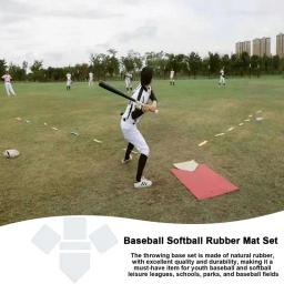 Bases de beisebol para quintal, Placas de borracha, Bases de beisebol multifuncionais, Softball Kickball - Image 4