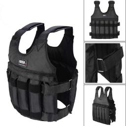 Colete Ponderado Ajustável para Treinamento Exercício, Jaqueta de Fitness para Ginásio Workout, Colete de Boxe, Max 50kg, Run Loading - Image 2