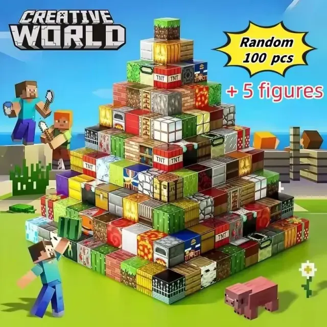 Blocos Magnéticos 100 Peças - Construa um Mundo de Imaginação