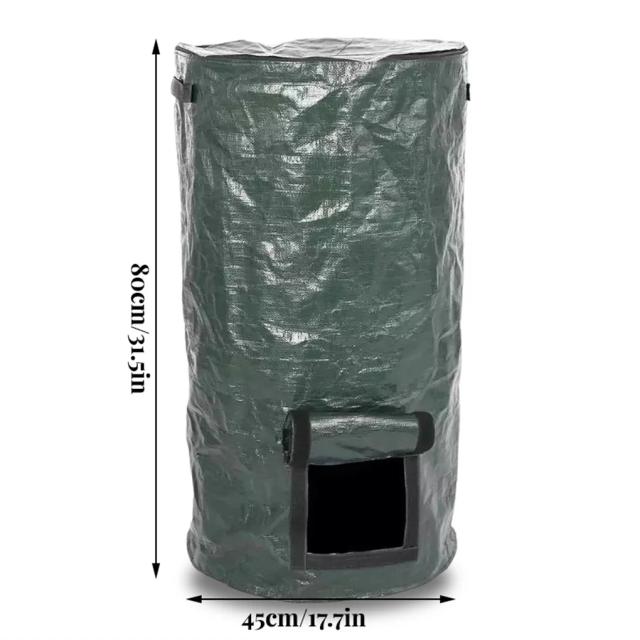 Saco Coletor Impermeável PE para Resíduos Orgânicos com Janela de Visualização - Ideal para Jardim e Compostagem