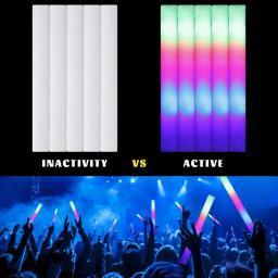Cheer Tube Glow Sticks, Luz escura para festa, Bulk Colorido, Decoração de casamento, Espuma, LED RGB, 50Pcs - Image 5