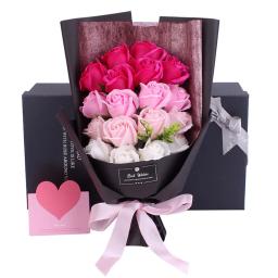Buquê de Sabão com Caixa de Presente, Bela Flora Perfumada Sabonete Flor em Caso de Aniversário, Dia dos Namorados, Dia das Mães - Image 3