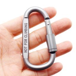 Alumínio liga mosquetão para escalada, d-ring segurança mosquetão, gancho de sobrevivência ao ar livre, 2pcs - Image 5