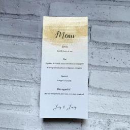 Menu personalizado Aniversário, Padrão Dourado, Cartões de batismo, Menu requintado para Casamento, Chuveiro, Jantar, Gênero Revelar, 50PCs - Image 3