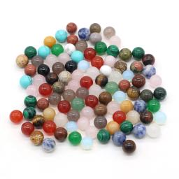 20 Pçs/Set Pedras Minerais Naturais Esfera de Cristal Tiger Eye Ágatas Bola Beads No Buraco Beads para DIY Cristal Cura Fazer Jóias - Image 4