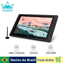 Kamvas Pro 24 Huion Mesa Digitalizadora Tablet Gráfico Display 23.8 Polegada Desenho Monitor Anti-Glare QHD Tela Caneta Display 120% s RGB Dual Touch Bar - Image 1