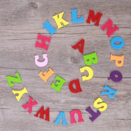 Não-tecido feltro letras do alfabeto tecido, ABC, artesanato DIY, brinquedos para crianças, Natal, decoração de aniversário, 50pcs - Image 3
