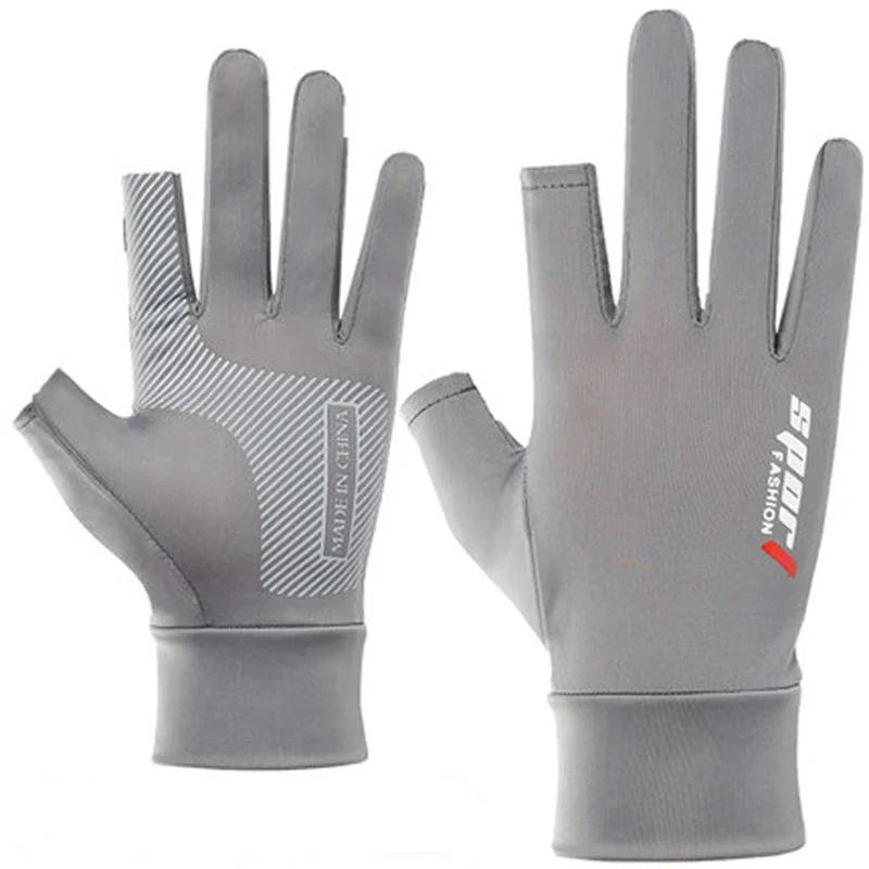 Luvas touch screen, secagem rápida, respirável, elástico, proteção solar, para esportes, pesca, ciclismo, treino, aptidão, ginásio, condução - Image 1