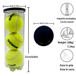 3 pçs mhknd padel bolas de borracha de fibra de alta elasticidade para treinamento de competição adulto cão de estimação jogando bolas ao ar livre durável - Image 2