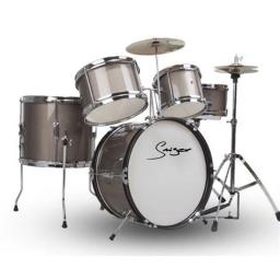 Conjunto de Bateria Musical para Crianças, Instrumento de Percussão, Kit de Bateria Profissional de Alta Qualidade, 3 Pratos, 5 Pcs - Image 2