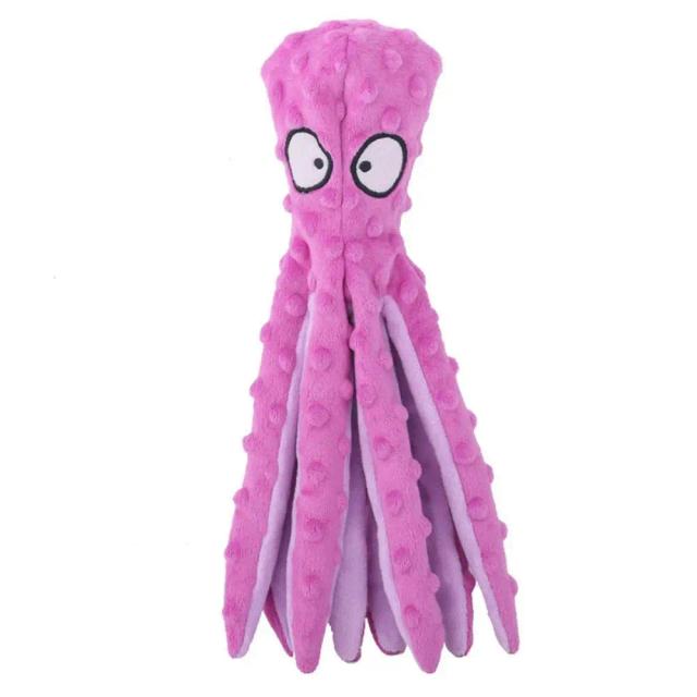 Brinquedo de Pelúcia Interativo para Pets com Squeaky, Resistente a Mordidas e Ideal para Limpeza Dentária e Mastigação