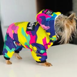 Roupa para animais de estimação pequeno, casaco quente de inverno para cachorro, à prova de vento, traje de neve para cães pequenos, gatos, roupa camuflada, jaqueta de cachorro - Image 3