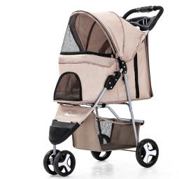 Grande carrinho de estimação destacável para cão e gato, Dog Cart Carrier, Carrinho dobrável portátil para viagem, 3 rodas - Image 1