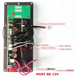 Placa Amplificadora Quadrada Dança, Suporte Alto-falante, Bluetooth, AUX TF-Card, U Gravação De Disco, 6-12" - Image 3