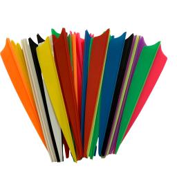 Plástico Shiled Seta Penas para Tiro com Arco, Borracha Fletches, Pena, DIY, 2 ", 3", 4 ", 50Pcs - Image 5