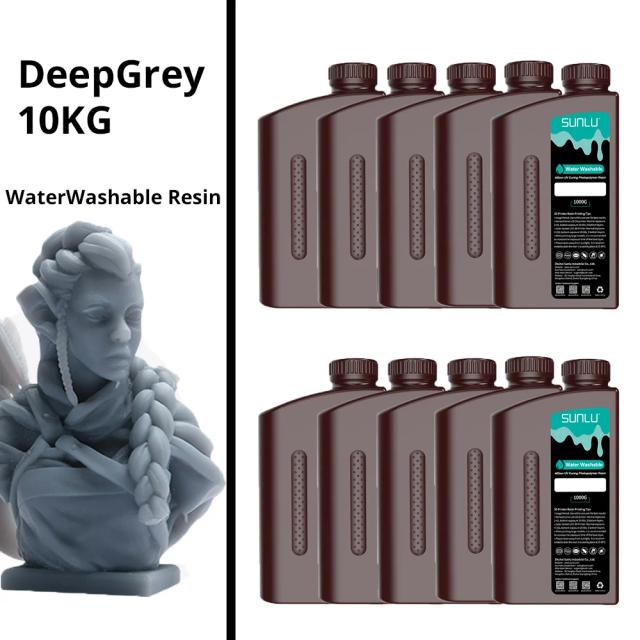 Resina Hidrossolúvel SUNLU para Impressoras LCD - 10kg, Alta Precisão, Baixo Odor e Ideal para Impressão de Modelos Detalhados