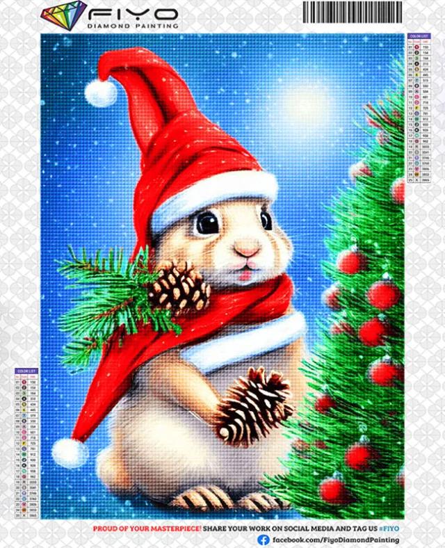 Kits DIY de Pintura Diamante: Decore sua Casa com Quadrados e Redondos, Mosaicos de Natal de Cães e Coelhos, Animais em Bordado Ponto Cruz 5D