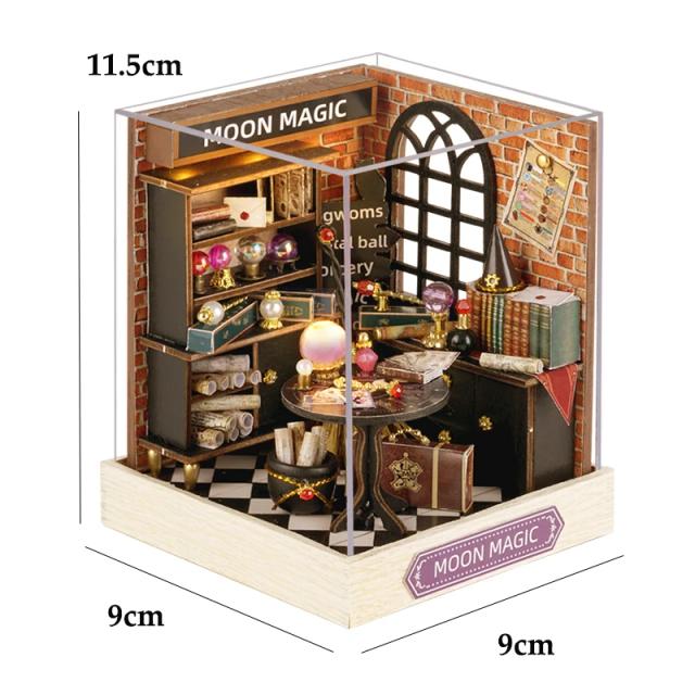 Casas de Bonecas 3D Magic City: Kits de Construção em Miniatura com Móveis e Luzes LED para Aniversários